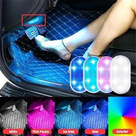 Wireless Led Lights for Car Interior/Exterior USB Rechargeable Neon Accent Light - Color: Blue
