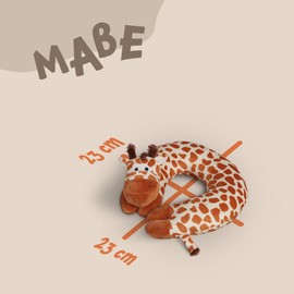 Pro Home Children's Neck Pillow (Giraffe) Animal Sleeping Pillow – Oeko-Tex – Travel Pillow Washable Headrest U-Shaped Neck Pillow for Car Train Aeroplane