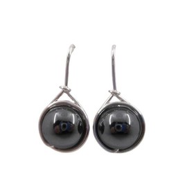 Ohrringe NOBLE Hämatit (Hochwertig versilbert)