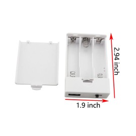 YHXiXi 2Sets 3 AA Battery Holder USB Battery Pack USB Female Socket 3 AA Battery Case White Battery Box Holder for 5V USB LED Strip Lights Fairy String Lights Curtain Lights Christmas Decoration
