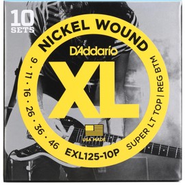 D'Addario EXL125 Nickel Wound Electric Strings -.009-.046 Super Light