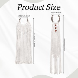 Yeyeplum 2 Pcs Equestrian Macrame Wall Hanging Boho Woven Wall Decor Handmade Macrame Wall Hanging Art Tapestry Wall Decor Horse Lover Decor for Bedroom