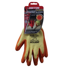 Dekton 9/L Multi-Purpose Professional Latex Coated Working Gloves | Ultimate Protection for DIY & Tradesmen | Ultra Grip Material | CE Cat 2 & EN388 Certified | Ideal for Protection in Various Task