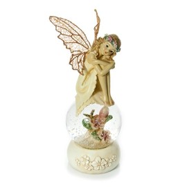Mousehouse Gifts Gold Fairy Snow Globe, Snow Globe Ornament, Ornament Figurines, Hand Painted Gifts