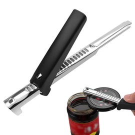 AHRLIC Jar Openers for Arthritis Hands, Adjustable Bottle Openers, Can Opener Manual Lid Opener for Weak Hands, Jar Opener Gripper for Restaurants, Bars, Elderly, Picnics, Black