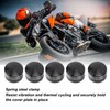 10PCS Motorcycle Head Bolt Cover CNC Aluminum Black Round Grooved