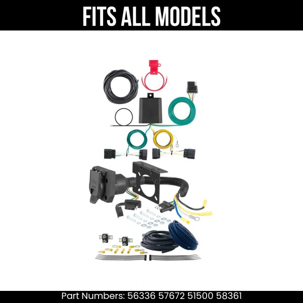 Curt For 14-24 Dodge Durango 7 Pin Trailer Wiring Plug