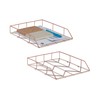 Relaxdays Letter Tray, Set of 2, Metal, Document Tray, HBD: