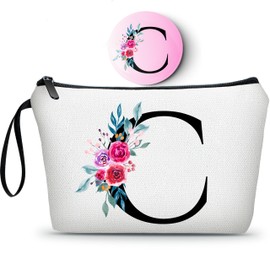 ARIOSEY - Regalos de cumpleaños para mujer, bolsa de maquillaje personalizada, regalos de dama de honor, pequeña bolsa de maquillaje para bolso, bolsa de cosméticos con espejo, pequeños regalos para