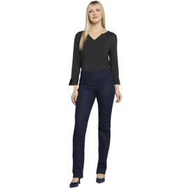 NYDJ Women's Pull On Marilyn Straight Jeans, Rinse