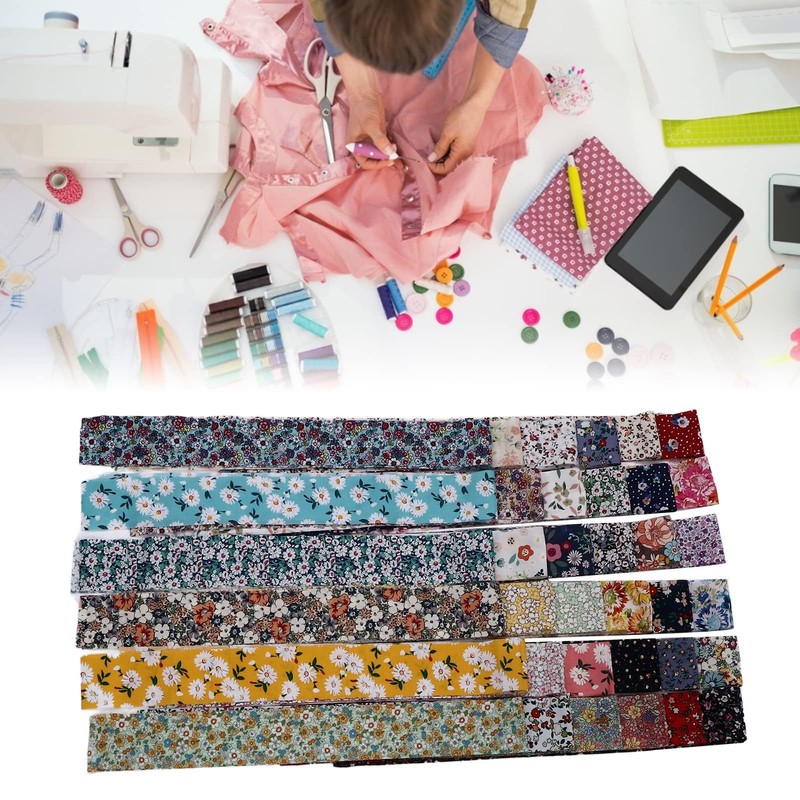 Cyrank Jelly Cotton Fabric Patchwork Roll, Cotton Fabric Quilting Strips,