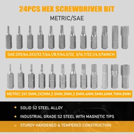 49-Piece Screwdriver Bit Set with Right Angle Screwdriver, S2 Steel, Include Hex/Torx/Phillips/Slotted/Square/Bit Holder.
