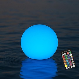 RKDTX LED Ball Light,4-Inch Cordless Orb Light with Remote,16 Color Changing Night Light for Kids,Rechargeable Mood Lamp,IP68 Waterproof for Home,Party,Pool,Christmas Decor