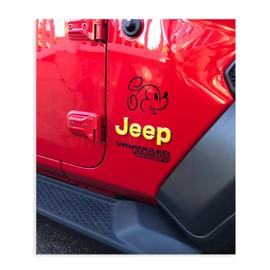 Reflective Concepts Jeep Fender Emblem Overlay Decal Stickers - 2018-2024 Wrangler JL/JLU - (Color: Bright Yellow)