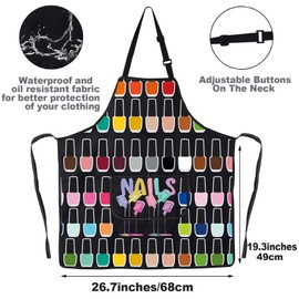 JNIAP Nail Tech Aprons For Women Nail Artist Apron Nail Manicurist Apron Nail Boss Apron Nail Salon Aprons Nail Lover Gifts (NAILS oil ap)