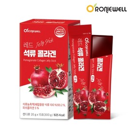Ronnywell Red Pomegranate Collagen 20g 15 Sachets / 로니웰 레드 석류 콜라겐 20g x 15포