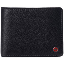 Alpine Swiss RFID Connor Passcase Bifold Wallet For Men Leather Comes in a Gift Box Soft Nappa Black