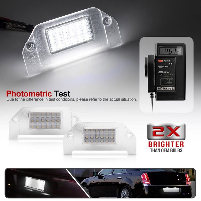 Mingrui test 2Pcs LED License Plate Lights Number Lamp for