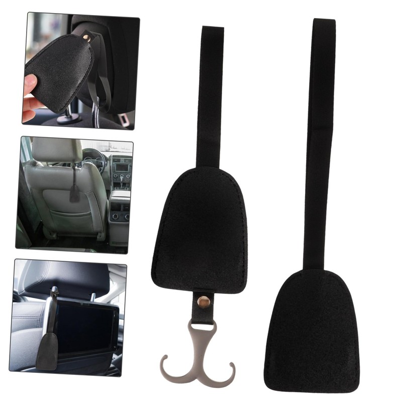 Ciieeo 2pcs Car Headrest Hook Universal Vehicle Hanger Stylish Rear