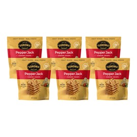 Sonoma Creamery Pepper Jack Cheese Crisps, Gluten Free, Craft Baked, 2.25 Ounces (Pack Of 6)