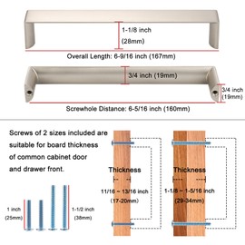 KOOFIZO Wide Cabinet Handle - Oil Rubbed Bronze Furniture Pull, 6-1/4 Inch Screw Spacing, 10-Pack for Kitchen Cupboard Door, Bedroom Dresser Drawer, Bathroom Wardrobe Hardware