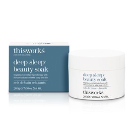 This Works Deep Sleep Beauty Soak 200g - Luxury Bath Salts with Muscle Soothing Minerals Magnesium and Zinc, with Vitamin E for Brigther Skin