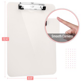 Mr. Pen- Plastic Clipboard, 12.5” x 9”, Ivory, Clipboards for Kids & Adults, Clipboards Plastic, Clip Board, Teacher Clipboard, Kids Clipboard, Cute Clipboard, Plastic Clipboards