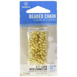 Westinghouse Lighting Corp 3-Feet Bead Chain, Polished Brass