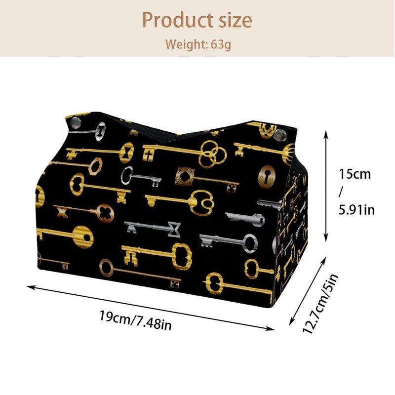2 Pack Tissue Box Cover Holder, Ladybugs Print Ladybirds Rectangle