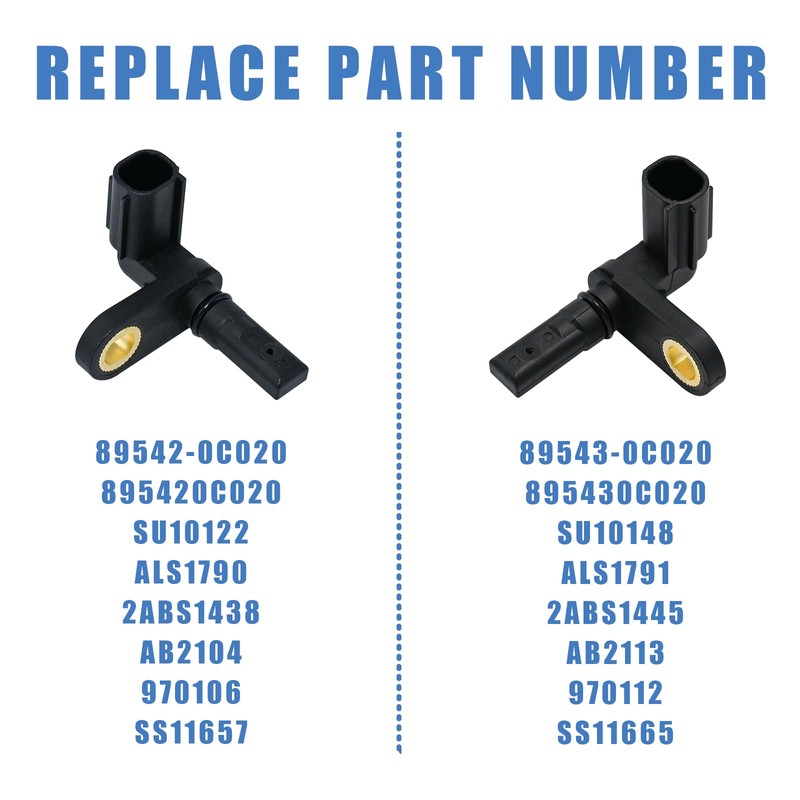 RYSPLORE 4PCS ABS Wheel Speed Sensor Set Compatible with 2007-2017