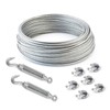 Set Of 15 M Galvanised Wire Rope 3 mm Strand: