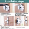 10 Pcs Double Roller Door Catches, Cabinet Latch Double Roller