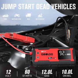 GOOLOO GT4000S/GT4000 Jump Starter 4000A Peak Car Starter 12V Lithium Jump Box - GT4000(Pre-heating Tech)