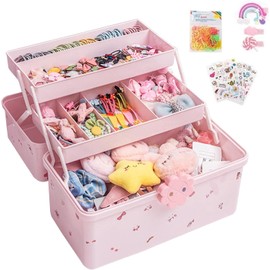 PEKMAR Organizador Rosa para Maquillaje con Soporte para Diadema Ligera Organizador de Accesorios para el Cabello