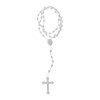 angwang Rosary Necklace,Plastic Rosary Beads Luminous Necklace Catholicism Prayer Religious