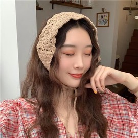 ZhangyiHot 1pc Black Women Fashion Fabric Lace Wide Stretch Headband Headwrap Black Headband with wide edge Hats and Caps