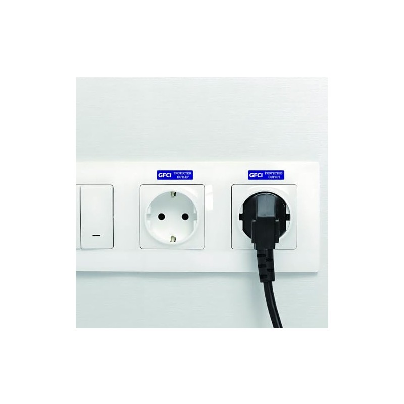 120 Pcs GFCI Protected Outlet Receptacle Plates Label Sticker 0.27×0.95