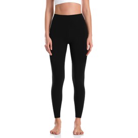 HeyNuts Workout Pro 7/8 Leggings with Pockets for Women, High Waisted Compression Tummy Control Workout Yoga Buttery Soft Pants Black_25'' M(8/10)