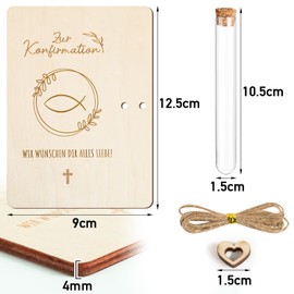 BOFUNX For Confirmation Money Gifts Wooden Packaging with Test Tubes Funny Confirmation Money Packaging Gifts Money Gifts for Girls Boys