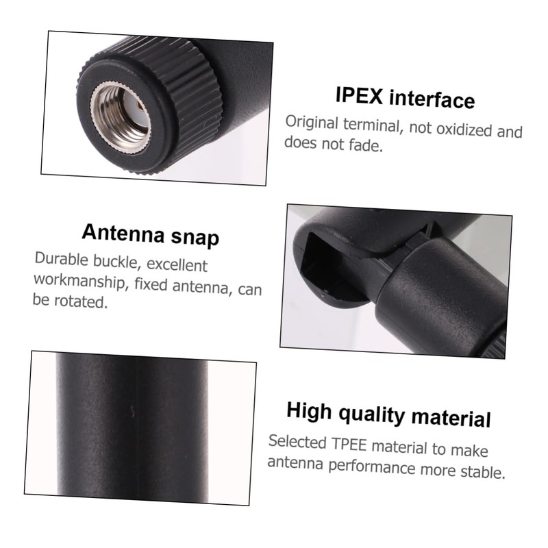CIYODO 4pcs Wireless Router Antenna SMA Connector Black Omnidirectional Antenna