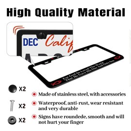 Christian License Plate Frame John 3:16 License Plate Holder for God So Loved The World for Car Accessories for Car Auto Tag Frame Size 12 x 6 Inches with 2 Holes and Screws