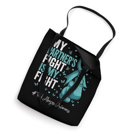 Teal Ribbon Partner Food Allergies Awareness Tote Bag