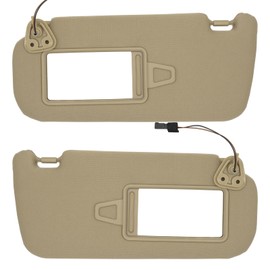 CRAZYPARTS Driver & Passenger Side Sun Visor Compatible with Hyundai Elantra 2007 2008 2009 2010 Sun Shade with Light Replacement # 85201-2H110-4W 85202-2H110-4W Beige