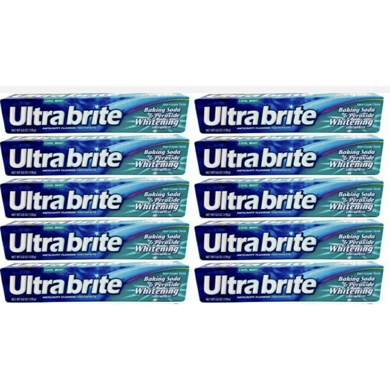 lot of 8 Ultra Brite Cool Mint Toothpaste with Baking
