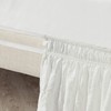 Lush Decor Ruched Ruffle Elastic Easy Wrap Around Bedskirt, Queen/King/Cal