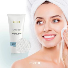 Emulsión de Limpieza con Vitamina E 100ml antioxidante Desmaquillante de todo el rostro incluyendo párpados y labios Exel