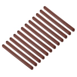 sourcing map Drawer Slides, 12Pcs 235mm - Plastic Drawer Rails, Side Mounted Grooved Guide Rails for Cabinet Drawers Bedside Tables Wardrobe Dressers (Brown)