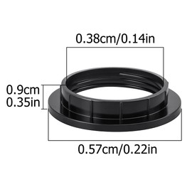 6 Pack Black Lampshade Reducer Ring, E27 Lamp Shade Adaptor Rings Light Shade Reducer Ring, Lampshade Kit Shade Reducer Ring for Light Fixture