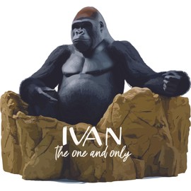 Children Only Ivan Adorable Cartoon Wall Decal Decoration Kids Family Movie Character Silverback Gorila Ivan Lasts Years and Easily Removable - Size: 10 in(W) x 9 in(H)