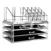 Cq Acrylic Organizador Para Maquillaje Con 13 Compartimentos 4 Cajones
